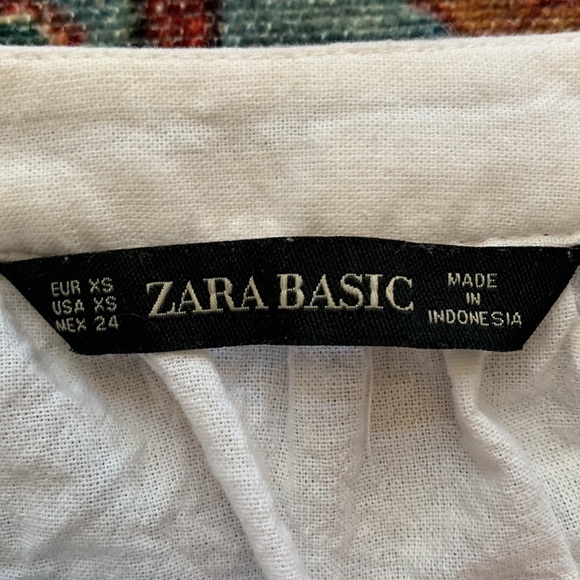 Zara embroidered peasant top blouse boho XS 0 2 EUC - Picture 3 of 3